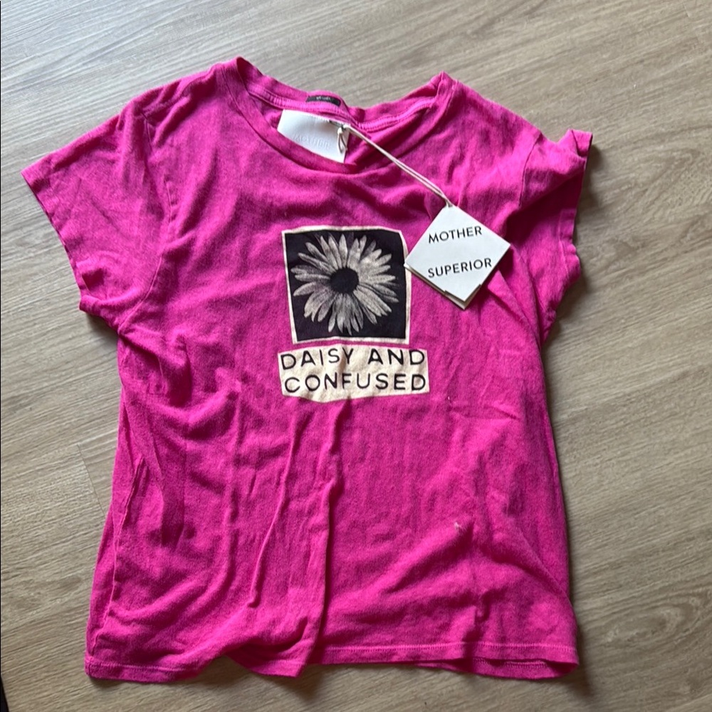 MOTHER Pink Daisy Graphic Tee